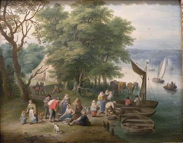 Retour de la peche, par Theobald Michau. Musee des Beaux-Arts de Rennes., Theobald Michau